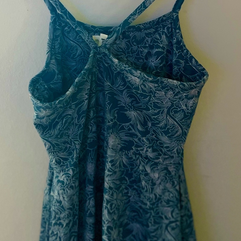 Organic Cotton Pact Floral Blue and White Dress
